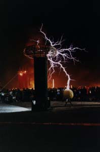 Tesla Coil at night